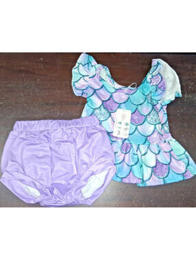 NEW PETE & LUCY 6-9 MONTHS BUMMIE SET SUMMER SIREN TOP & BOTTOM BABY GIRL OUTFIT